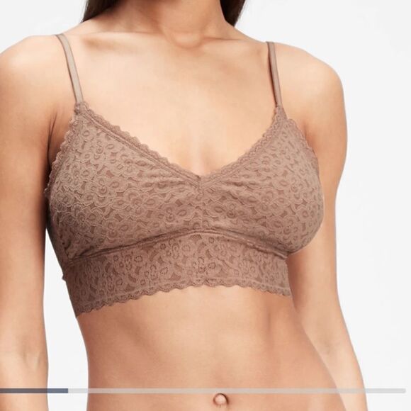 2x25 Mocha Lace Bralette Bra Stretch Adjustable… - Picture 1 of 15